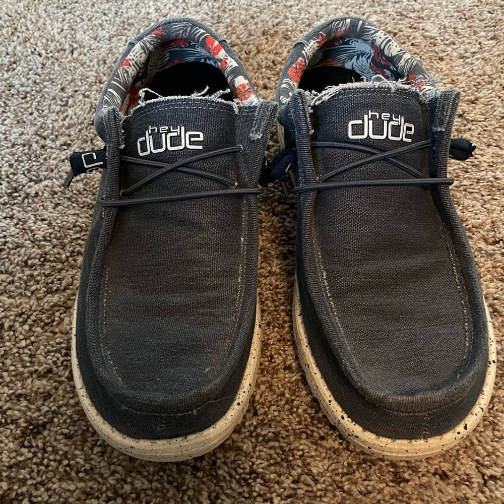 Mens blue hey dude shoes
